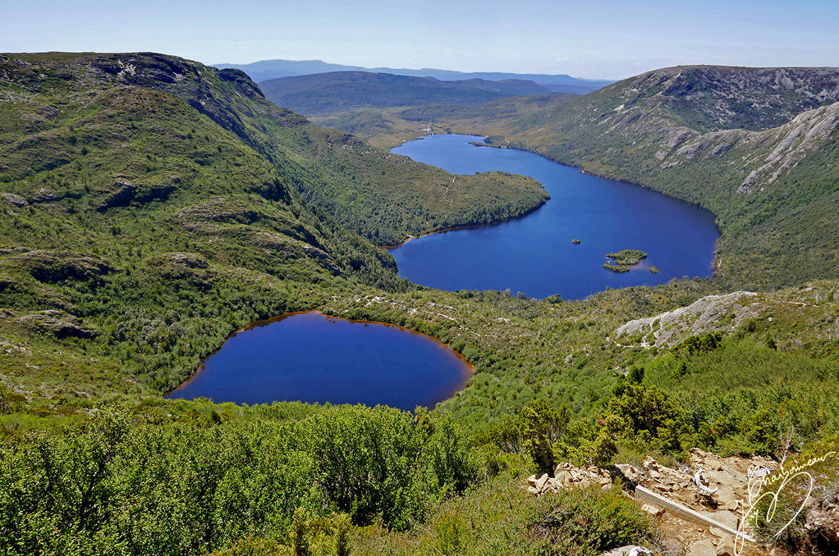 Le lac Dove vu du Mont Cradle (Parc de Cradle Mountain) - Photo © Jean Charbonneau